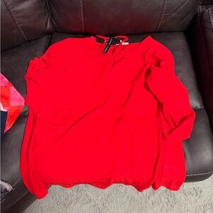 Violet & Claire Vibrant Red Blouse